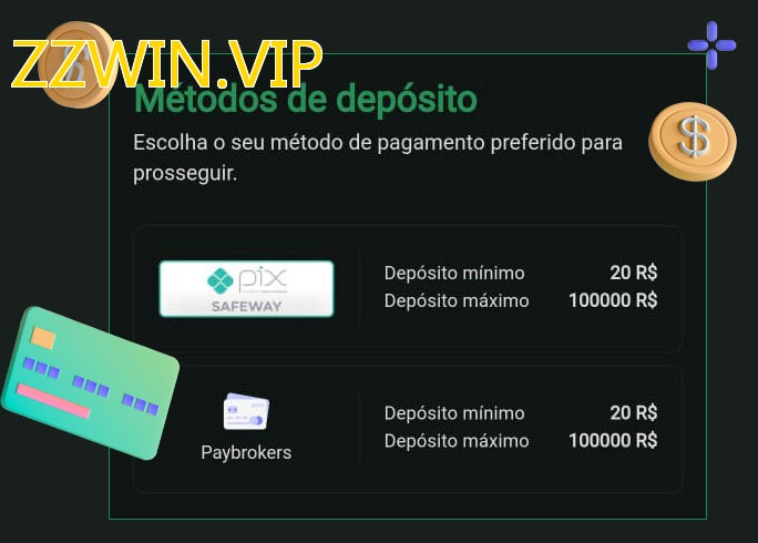 O cassino ZZWIN.VIPbet oferece uma grande variedade de métodos de pagamento